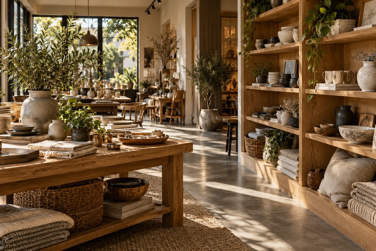 Local lifestyle shop with curated shelves